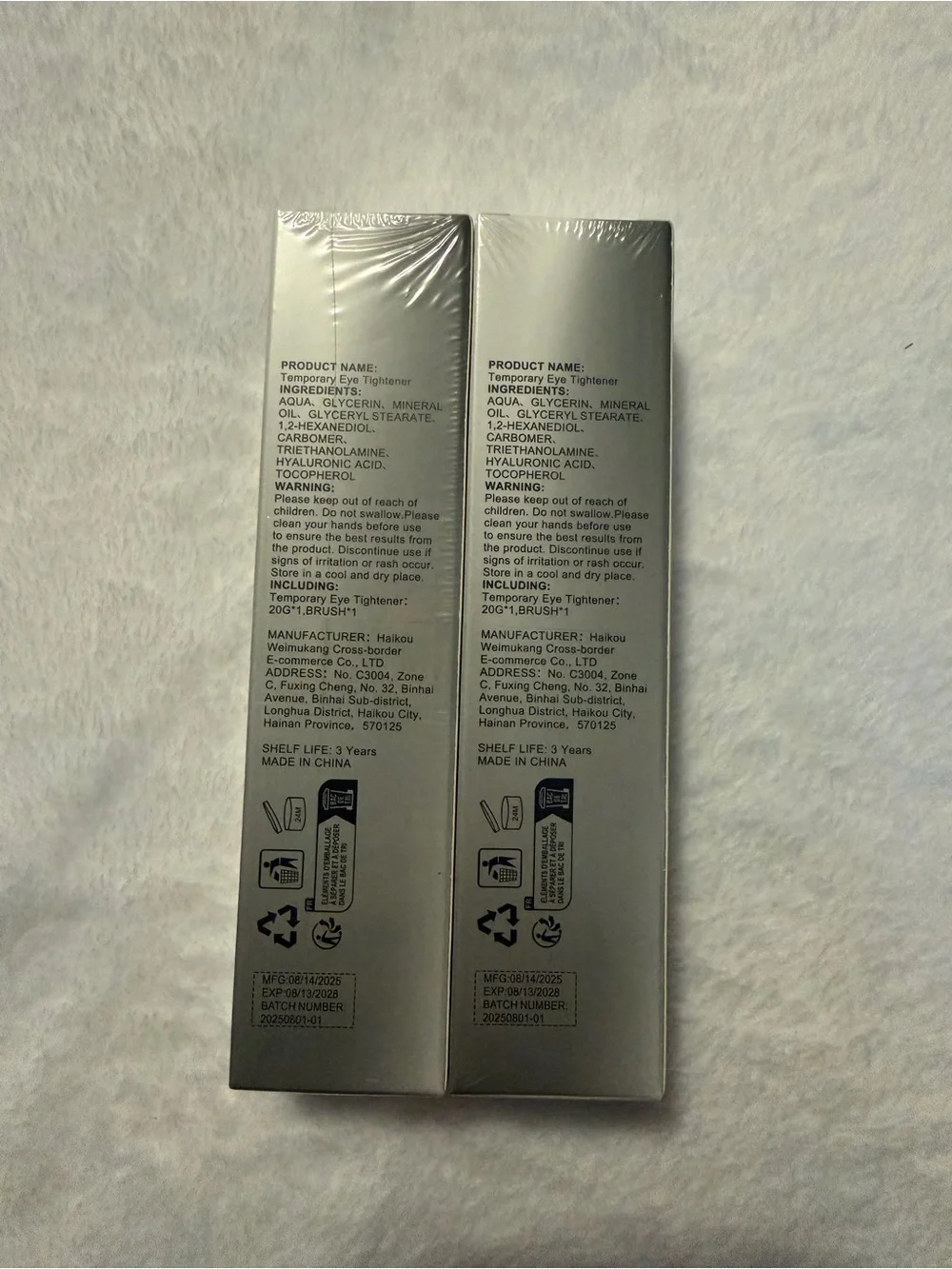 2Pk Perfection Eye Temporary Eye Tightener Easy-Wear Formula 20g Each NEW